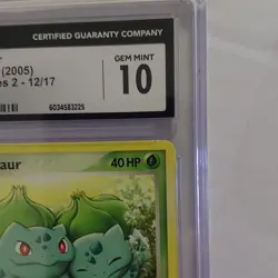 Pokemon Bulbasaur 12/17 POP Series 2 2005 CGC 10 Regular Pokemon Card - Image 3