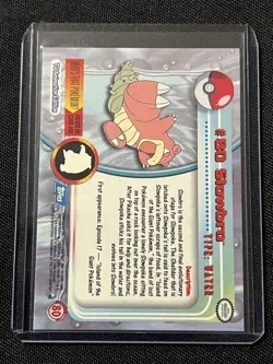 1999 Topps Pokemon TV Animation Edition Series 1 Non Foil #80 SLOWBRO Mint - Image 2