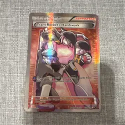 Pokemon Team Rocket's Handiwork Trainer Full Art Holo 124/124 Fates Collide - Image 1