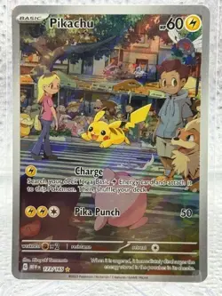 Pikachu 173/165 MEW-en SV:151 Illustration Rare Pokemon TCG - Image 1