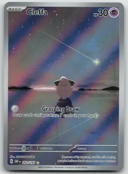 2023 Pokemon S&V - Cleffa 202/197 Obsidian Flames Holo, Illustration Rare NM - Image 1