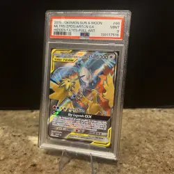 2019 Pokemon SM Hidden Fates Full Art Moltres Zapdos Articuno GX #66 PSA 9 MINT - Image 1