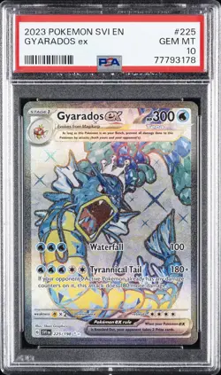2023 POKEMON SVI EN-SCARLET & VIOLET ULTRA RARE #225 GYARADOS EX PSA 10 - Image 1
