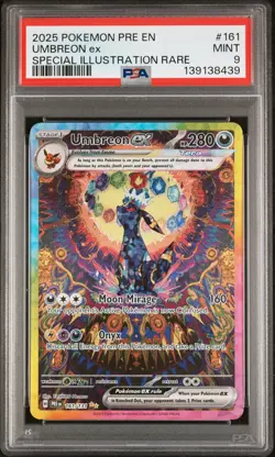 2025 POKEMON PRE EN-PRISMATIC EVOLUTIONS #161 UMBREON EX PSA 9 - Image 1