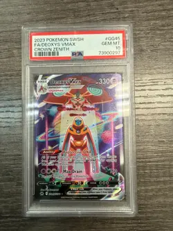 2023 POKEMON SWORD & SHIELD CROWN ZENITH #GG45 FULL ART/DEOXYS VMAX PSA 10 - Image 1