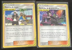 Pokemon TCG Guzma & Hala Tag Team 193/236 Bellaba & Bryce-man 186/236 Non Holo - Image 1