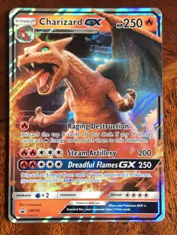 Pokemon Charizard GX SM195 Standard Size Black Star Promo NM - Image 1