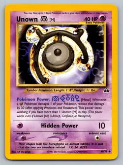 Pokemon TCG Neo Discovery Unown [M] 49/75 - Image 1