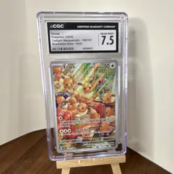 Pokemon Eevee 188/167 Twilight Masquerade Illustration Rare Holo CGC 7.5 - Image 1