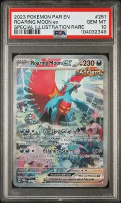 2023 POKEMON PAR EN-PARADOX RIFT #251 ROARING MOON EX PSA 10 - Image 1