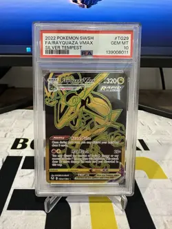 2022 POKEMON SWORD & SHIELD SILVER TEMPEST #TG29 RAYQUAZA VMAX PSA 10 - Image 1