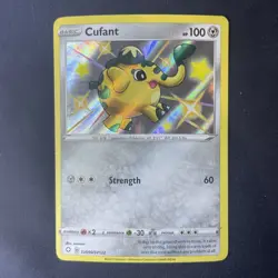 Pokemon TCG Cufant Shining Fates SV090/SV122 Holo Shiny Holo Ultra Rare NM - Image 1