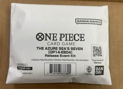 One Piece TCG The Azure Seas Seven Op14-eb04 Release Event Kit Sealed - Image 1