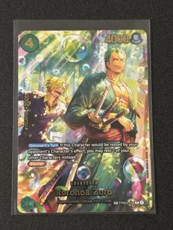 One Piece The Azure Sea's Seven - SP Roronoa Zoro PRB02-006 NM English -In Hand! - Image 1