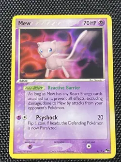 Mew NON Holo Foil 4/17 - 2006 Pop Series Promo 4 Rare Pokemon Card HTF 🔥LP/NM - Image 1