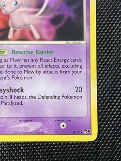 Mew NON Holo Foil 4/17 - 2006 Pop Series Promo 4 Rare Pokemon Card HTF 🔥LP/NM - Image 4