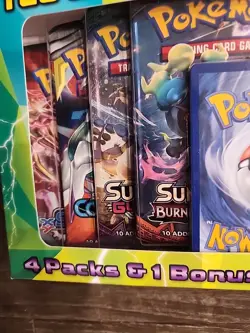 Pokemon TCG Lightning Set Booster 4 Packs 1 Bonus Card Coin NEW - Image 2
