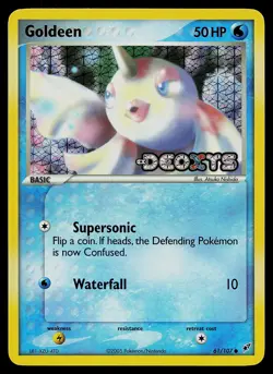 Pokemon Card - Goldeen Deoxys 61/107 Reverse Holo Stamped - Image 1