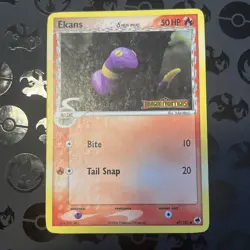 Ekans Dragon Frontiers stamped 47/101 Reverse Holo LP / MP Pokemon Card - Image 1