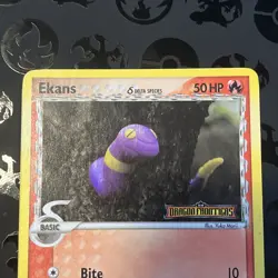 Ekans Dragon Frontiers stamped 47/101 Reverse Holo LP / MP Pokemon Card - Image 2