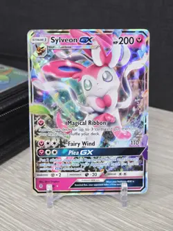 Pokemon Card Sylveon GX 92/145 Full Art Holo Rare SM 2017 Guardians Rising NM - Image 3