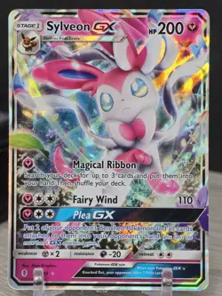 Pokemon Card Sylveon GX 92/145 Full Art Holo Rare SM 2017 Guardians Rising NM - Image 5