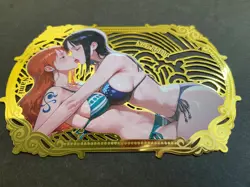 Goddess Story Gold METAL Card - Random Serial Number #/100! Anime Nami Robin - Image 3