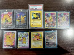Pokemon Pikachu Card Lot Of 9 Cards (used) - Image 1