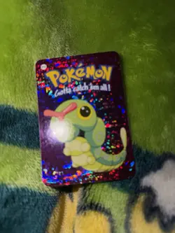 Caterpie #10 - Vintage Vending Machine Prism Sticker 2000 - Pokemon Card - Image 1