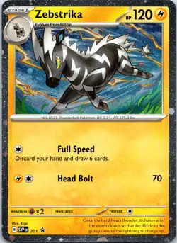 Zebstrika - (Cosmos Holo) Holo Rare SV: Scarlet & Violet Promo Cards 201 NM - Image 1