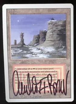 SIGNED Revised Plateau Artist Proof ~ Vintage MTG/Magic ~ MINT Condition - Image 1