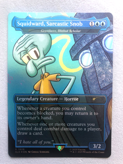 Mtg Carte Magic Secret Lair Sponge Bob Squidward Sarcastic Grazilaxx FOIL NM - Image 1