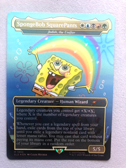Mtg Carte Magic Secret Lair SpongeBob Squarepants Jodah Unifier FOIL NM - Image 1