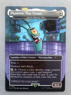 Mtg Carte Magic Secret Lair Sponge Bob Plankton Tiny Skrelv Defector Mite NM - Image 1