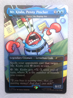 Mtg Carte Magic Secret Lair Sponge Bob Crabs Penny Charix Raging Isle FOIL NM - Image 1