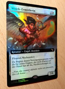 MTG Magic # FOIL Ext. Art # Wojek-Ermittlerin, Wojek Investigator, DEUTSCH Engel - Image 1