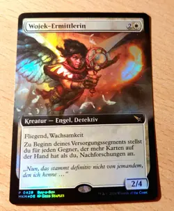 MTG Magic # FOIL Ext. Art # Wojek-Ermittlerin, Wojek Investigator, DEUTSCH Engel - Image 2