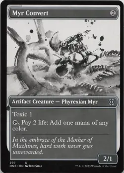 Myr Convert (Showcase) U Phyrexia: All Will Be One 297 LP-NM - Image 1