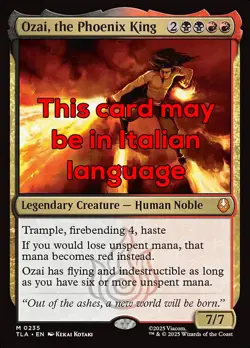 MTG OZAI, THE PHOENIX KING EXC - OZAI, IL RE FENICE 235 - TLA - MAGIC - Image 1