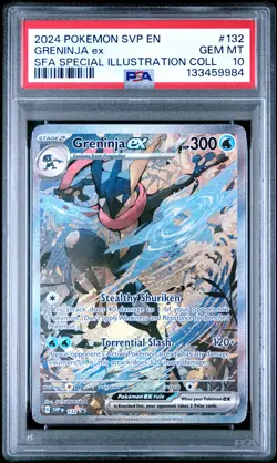 2024 POKEMON SVP EN-SV BLACK STAR PROMO #132 GRENINJA EX PSA 10 - Image 1
