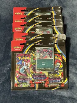 Pokemon TCG: Phantasmal Flames Sneasel 3-Pack Blister Box Set Lot Of 5 - Image 1