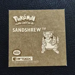 Sandshrew Artbox Pokemon Stickers Series 1 Gold #G07 1999 - Image 2