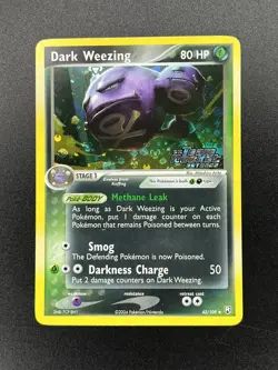 Dark Weezing 42/109 Team Rocket Returns Reverse Holo Stamp Pokemon Pack Fresh NM - Image 1