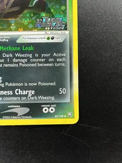 Dark Weezing 42/109 Team Rocket Returns Reverse Holo Stamp Pokemon Pack Fresh NM - Image 5