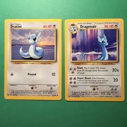 Pokemon TCG Dragonair 018/102 + Dratini 26/102 Base Set Regular NM - Image 1
