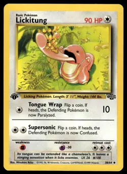 Pokemon TCG Jungle (1st Edition) #38/64 Lickitung LP+ - Image 1