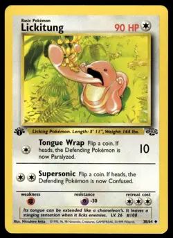 Pokemon TCG Jungle (1st Edition) #38/64 Lickitung LP+ - Image 1