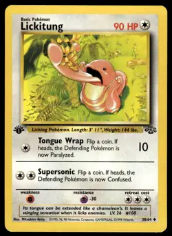 Pokemon TCG Jungle (1st Edition) #38/64 Lickitung LP+ - Image 1