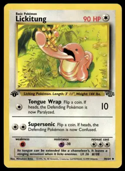 Pokemon TCG Jungle (1st Edition) #38/64 Lickitung LP+ - Image 1
