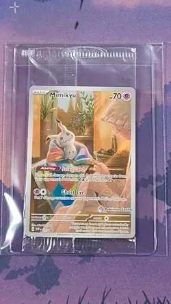 Mimikyu 075 Paldean Fates ETB Pokemon Center Stamped Promo Sealed - Image 1